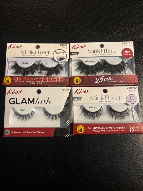 Kiss Other - Kiss Mink Effect & GLAMlash Assorted Black False Eyelash Set